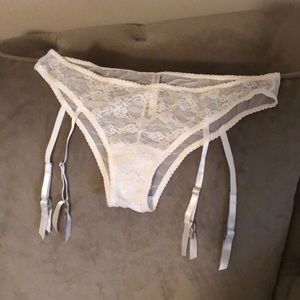 White sheer garter panty